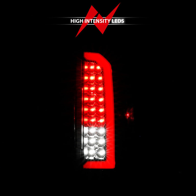 ANZO 311432 15-21 Chevrolet Colorado Full LED Tail Lights w/ Red Lightbar Black Housing Clear Lens
