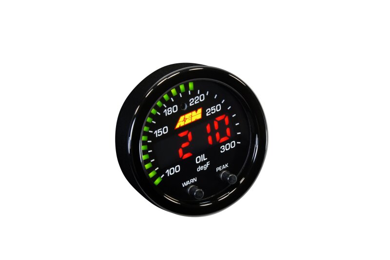 AEM 30-0302 X-Series Temperature 100-300F Gauge Kit (ONLY Black Bezel and Water Temp. Faceplate)