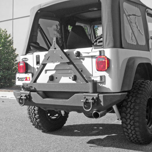 Rugged Ridge 11546.42 Tire Carrier XHD Rear Bumper 76-06 Jeep CJ / Jeep Wrangler