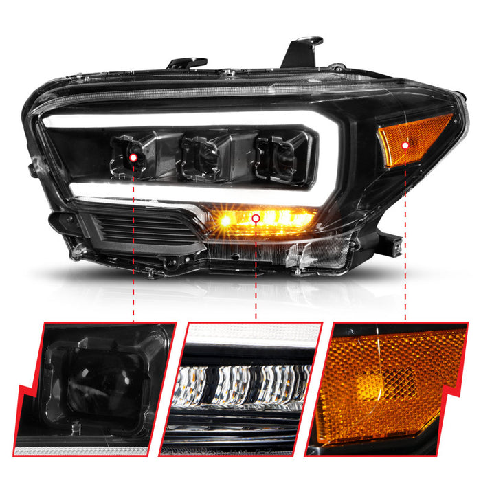 ANZO 111500 2016-2017 Toyota Tacoma TRD LED Projector Headlights