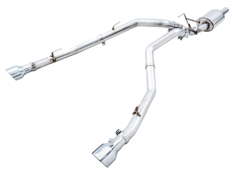 AWE Tuning 3015-32002 09-18 RAM 1500 5.7L (w/Cutouts) 0FG Dual Rear Exit Cat-Back Exhaust - Chrome Silver Tips