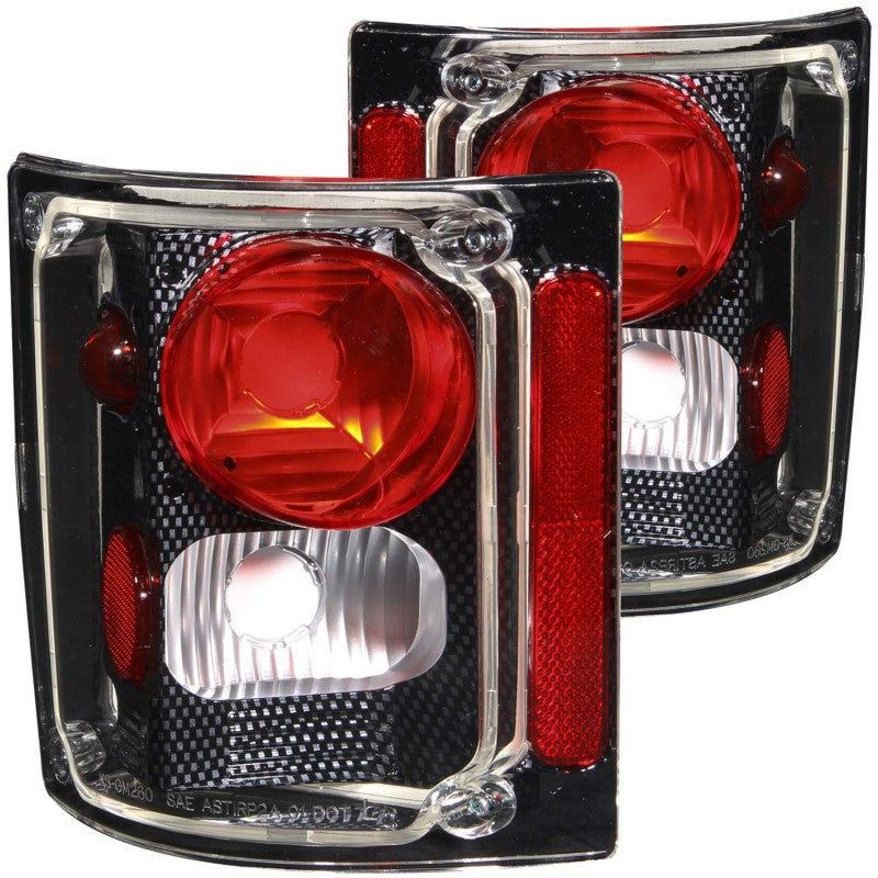 ANZO 211015 1973-1987 Chevrolet C 10 Taillights Carbon