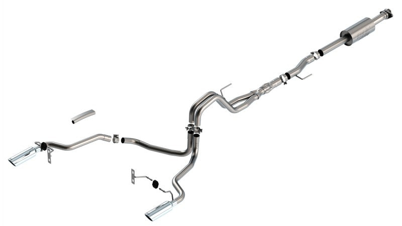Borla 140867 F-150 2021 5.0L 4dr CC SB EC STB Lariat/KR/Platinum/LTD 3/2.25 SRE Cat-Back ATAK CHR Tips