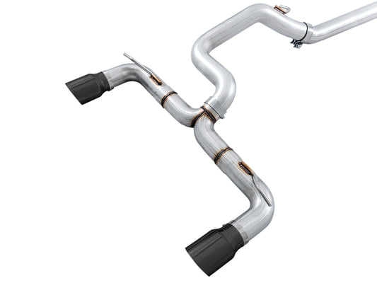 AWE Tuning 3020-33032 Ford Focus RS Track Edition Cat-back Exhaust - Diamond Black Tips