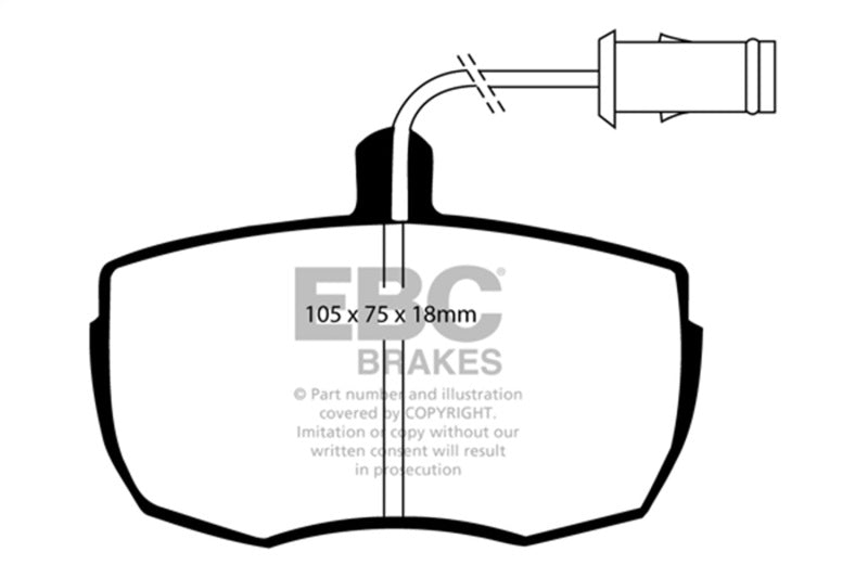 EBC DP6622 87-89 Land Rover Range Rover 3.5 Greenstuff Front Brake Pads