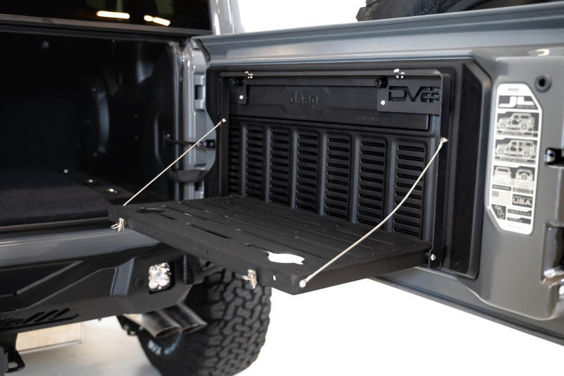 DV8 Offroad TTJL-01 DV8 Jeep JL Tailgate Mounted Table (Trail Table) - Black