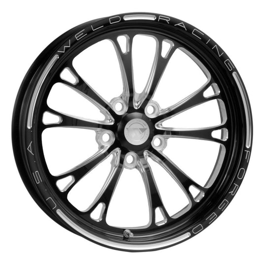 Weld 84B-1704204 V-Series 1-Piece 17x4.5 / 5x4.5 BP / 2.25in. BS Black Wheel - Non-Beadlock