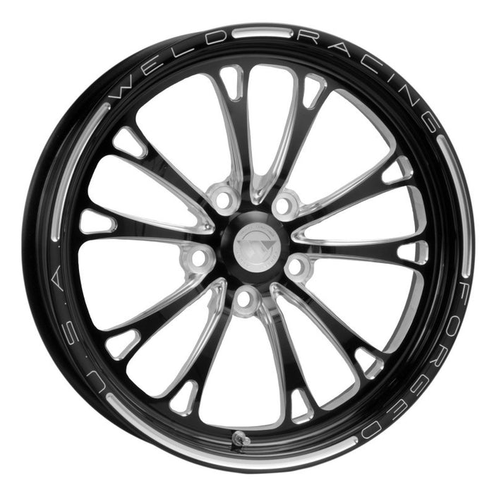 Weld 84B-1704204 V-Series 1-Piece 17x4.5 / 5x4.5 BP / 2.25in. BS Black Wheel - Non-Beadlock