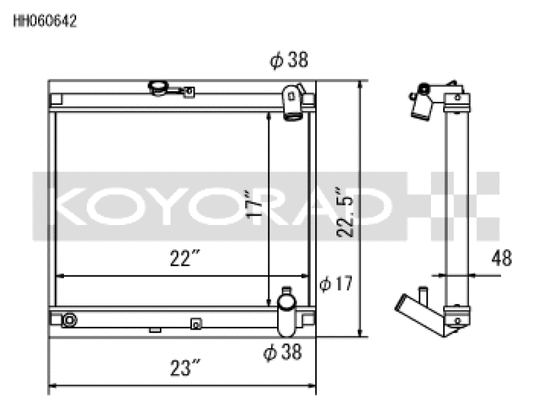Koyo HH060642 86-88 Mazda RX-7 FC NA/Turbo (MT) Radiator