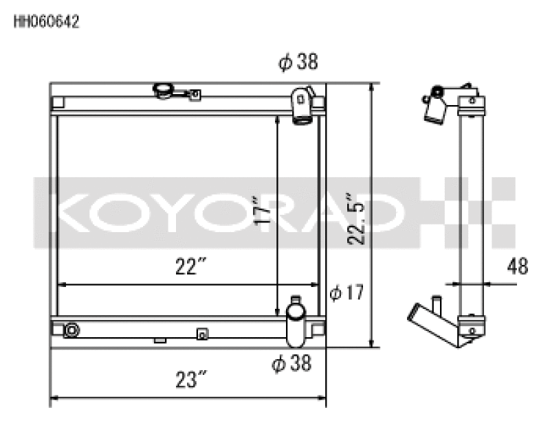 Koyo HH060642 86-88 Mazda RX-7 FC NA/Turbo (MT) Radiator