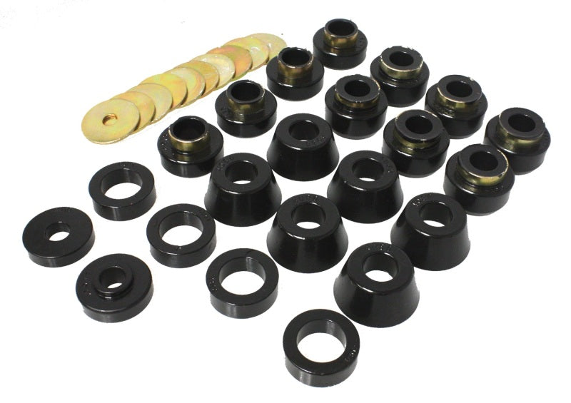 Energy Suspension 2.4105G 87-96 Jeep Wrangler Black Body(cab) Mount Set