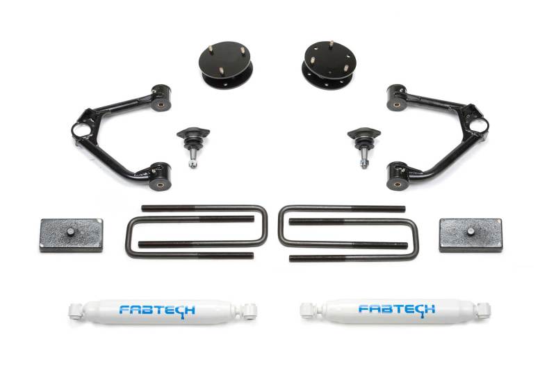 Fabtech K1126 19-21 GM C/K1500 P/U 3in Budget Sys w/Perf Shks