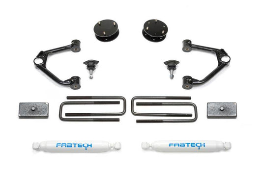 Fabtech K1126 19-21 GM C/K1500 P/U 3in Budget Sys w/Perf Shks