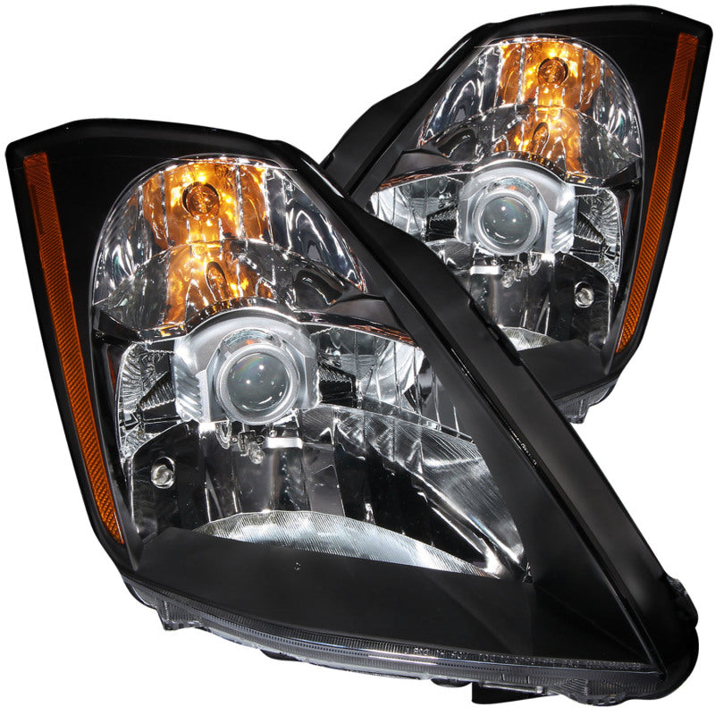 ANZO 121108 2003-2005 Nissan 350Z Crystal Headlights Black