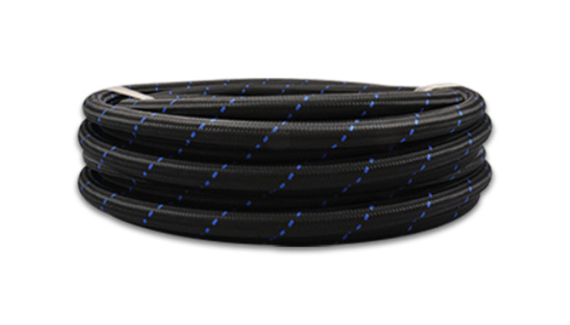 Vibrant 11978B -8 AN Two-Tone Black/Blue Nylon Braided Flex Hose (20 foot roll)