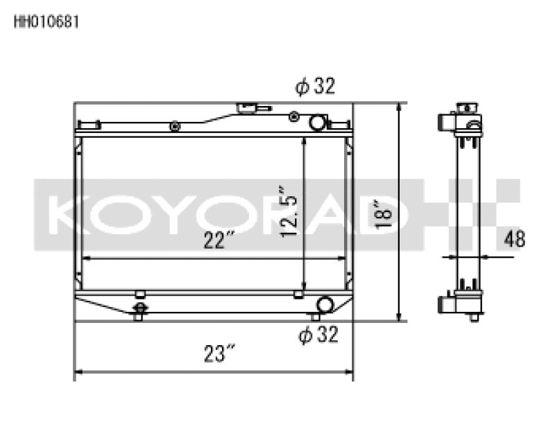 Koyo HH010681 84-87 Toyota Corolla GT-S 1.6L 4AGE AE86 Radiator