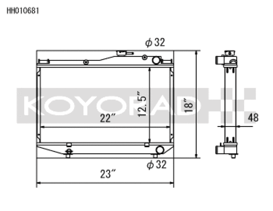 Koyo HH010681 84-87 Toyota Corolla GT-S 1.6L 4AGE AE86 Radiator