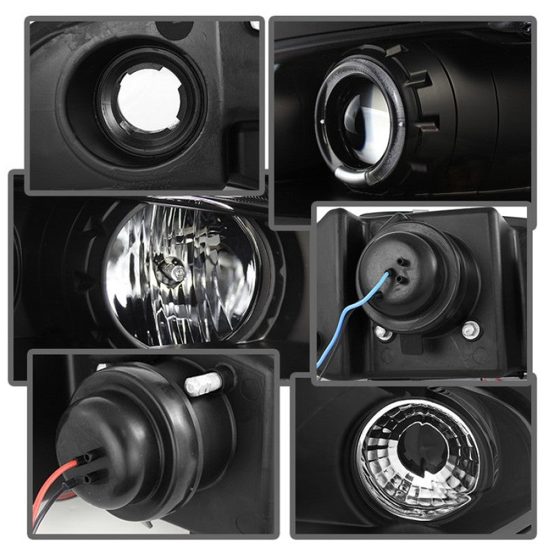 SPYDER 5011473 Spyder Mitsubishi Eclipse 97-99 Projector Headlights LED Halo Black High H1 Low H1 PRO-YD-ME97-HL-BK