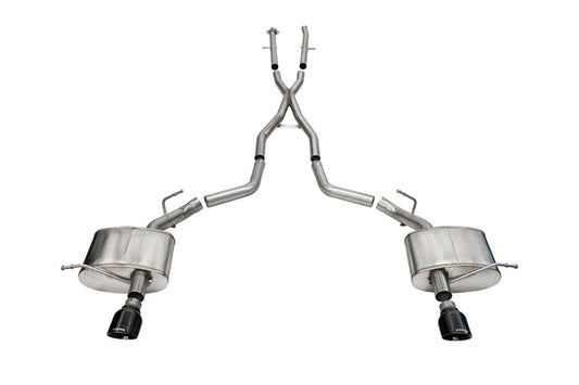 CORSA Performance 21186BLK Corsa 2011-2025 Dodge Durango Xtreme 2.5in Cat-Back Dual Rear Exit w/ Single 4.5in Black PVD Tips