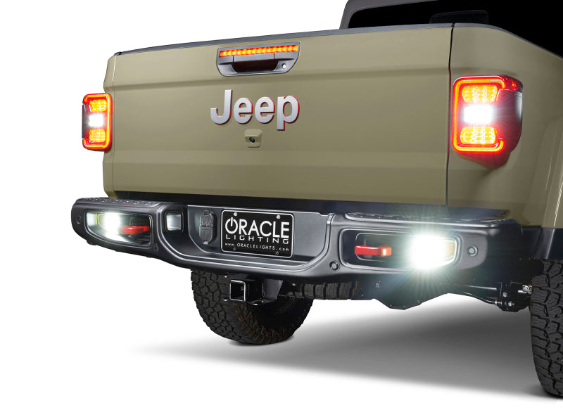 ORACLE Lighting 5881-504 Oracle Jeep Gladiator JT Rear Bumper LED Reverse Lights w/ Plug & Play Harness - 6000K