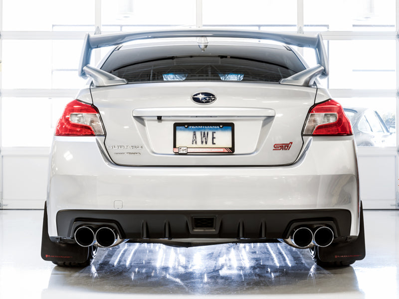 AWE Tuning 3015-42104 Subaru STI VA / WRX GV / STI GV Sedan Touring Edition Exhaust - Chrome Silver Tip (102mm)