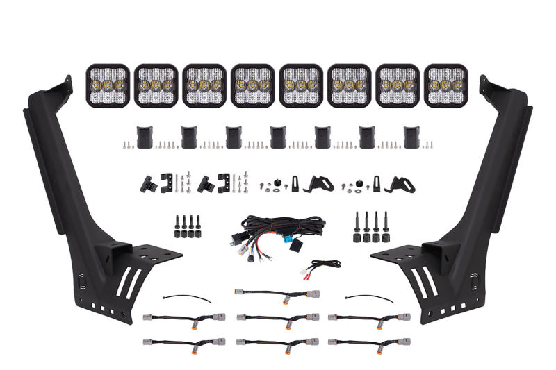 Diode Dynamics DD7262 Jeep JL SS5 Pro CrossLink Windshield - White Combo Lightbar Kit