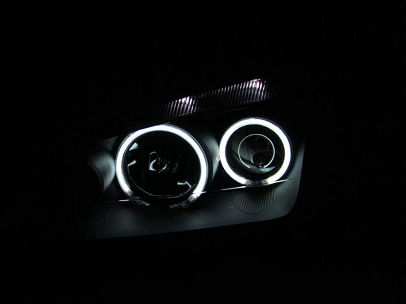 ANZO 121198 2005-2007 Ford Focus Projector Headlights w/ Halo Black
