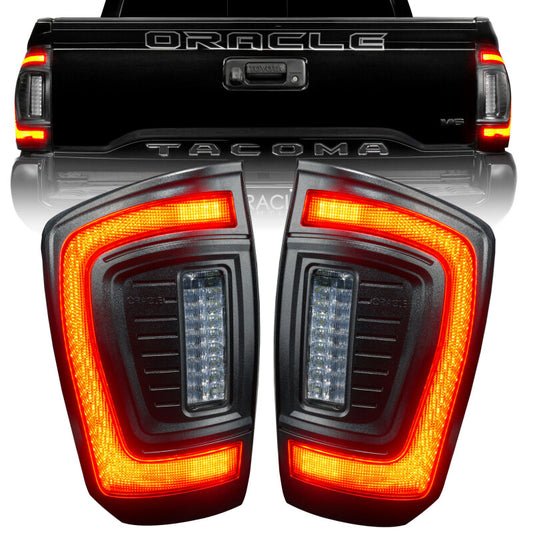 ORACLE Lighting 5911-504-T Oracle Lighting 16-23 Gen 3 Toyota Tacoma Black Series Flush Style LED Tail Lights