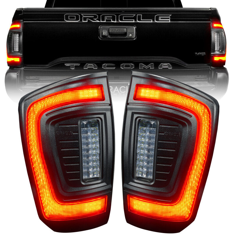 ORACLE Lighting 5911-504-T Oracle Lighting 16-23 Gen 3 Toyota Tacoma Black Series Flush Style LED Tail Lights