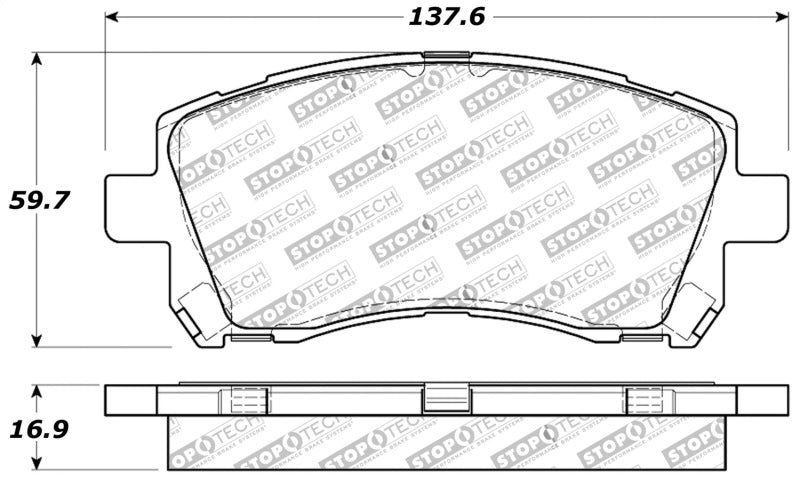 Stoptech 309.07210 StopTech Performance 02-03 WRX Front Brake Pads