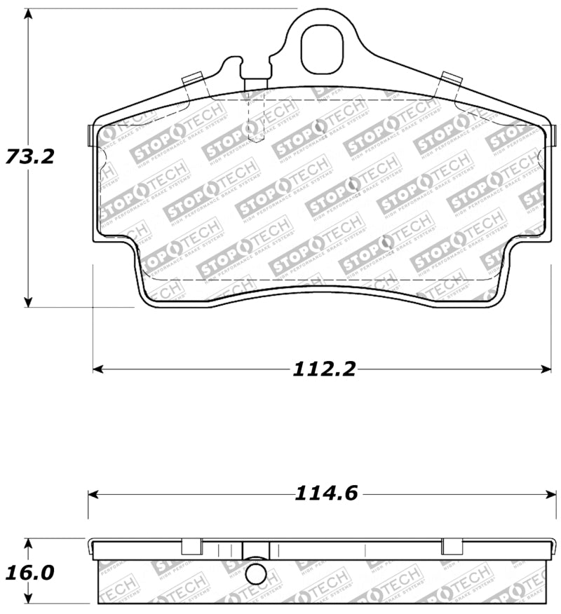 Stoptech 309.07380 StopTech Performance 97-04 Porsche Boxster / 00-08 Boxster S / 98-08 911 Rear Brake Pads
