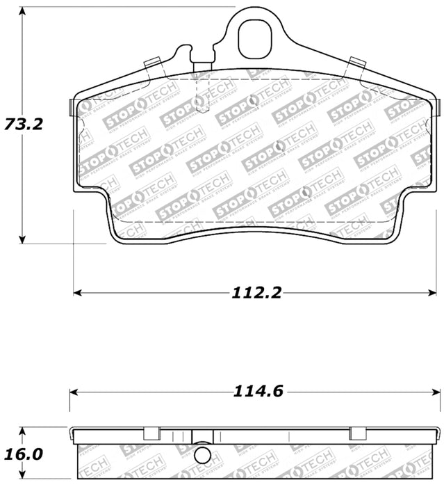 Stoptech 309.07380 StopTech Performance 97-04 Porsche Boxster / 00-08 Boxster S / 98-08 911 Rear Brake Pads