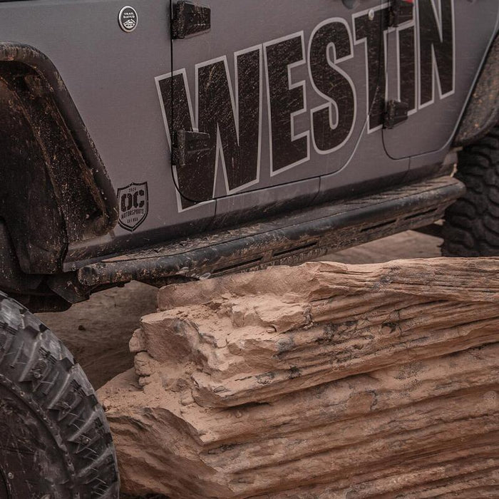 Westin 42-6015 /Snyper 07-17 Jeep Wrangler Unlimited Triple Tube Rock Rail Steps - Textured Black