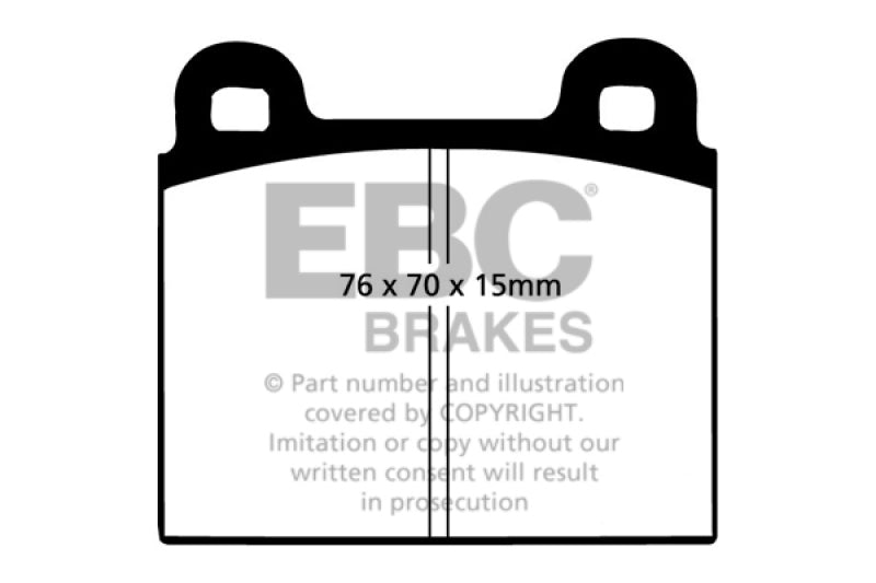EBC DP3103C 70-75 Alfa Romeo Montreal 2.6 Redstuff Front Brake Pads