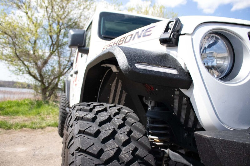 Fishbone Offroad FB31456 2018+ Jeep JL & 2020+ JT 7in Turn Signal & Side Marker Lights and Brackets