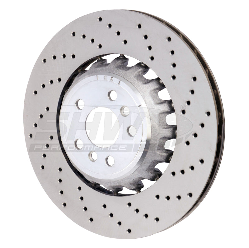 SHW Performance BRR43508 SHW 2020 BMW X5 M 4.4L Right Rear Cross-Drilled Lightweight Brake Rotor (34208074286)