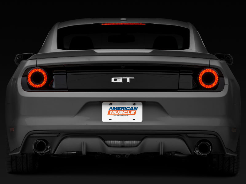 Raxiom 393827 15-22 Ford Mustang Halo LED Tail Lights - Gloss Black Housing (Smoked Lens)
