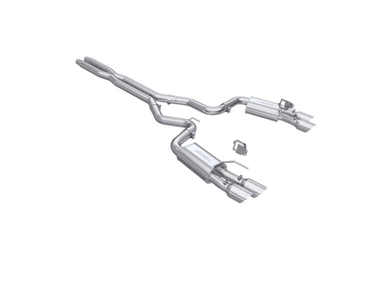MBRP S7280AL 2024+ Ford Mustang GT Armor Lite 3in Steet Profile Catback Exhaust - Stainless Steel Tips