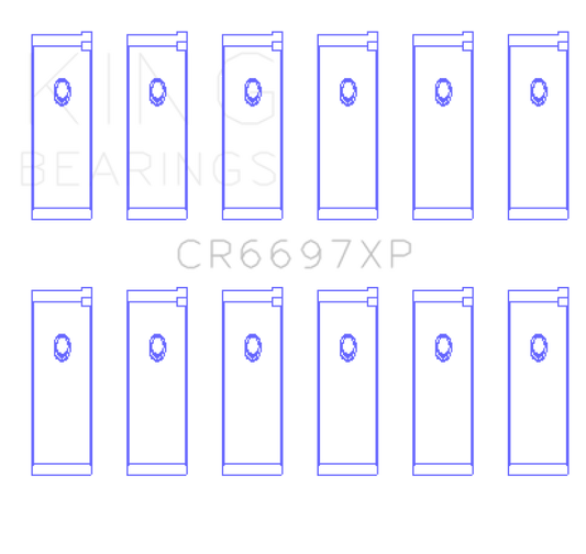 King Engine Bearings CR6697XP Nissan RB25/RB26 (Size STD) Performance Rod Bearing Set - Size STD