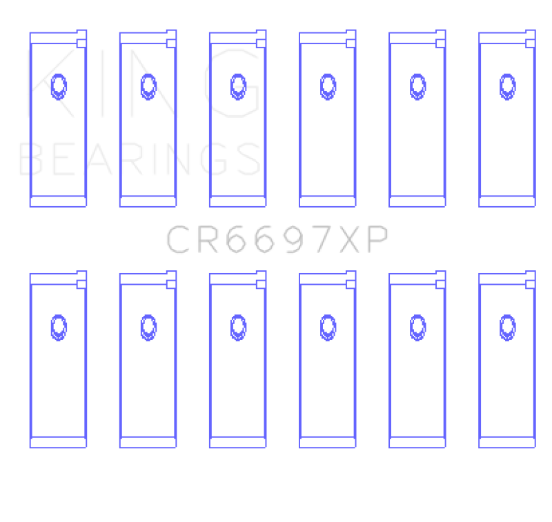 King Engine Bearings CR6697XPSTDX Nissan RB25/RB26 Performance Rod Bearing Set - Size STDX