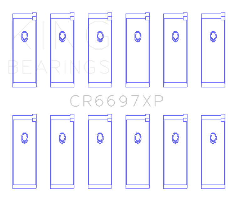 King Engine Bearings CR6697XP0.25 Nissan RB25/RB26 Performance Rod Bearing Set - Size +0.25mm