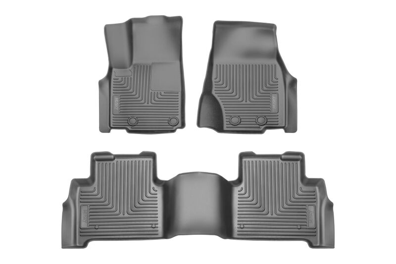 Husky Liners 95411 2022 Jeep Grand Cherokee (New Style) Weatherbeater Black Front & 2nd Seat Floor Liner