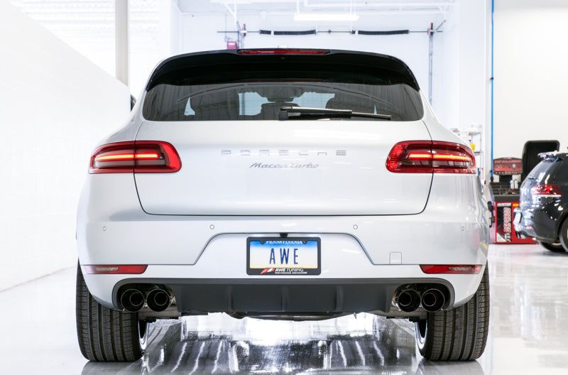AWE Tuning 3020-43040 Porsche Macan Track Edition Exhaust System - Diamond Black 102mm Tips