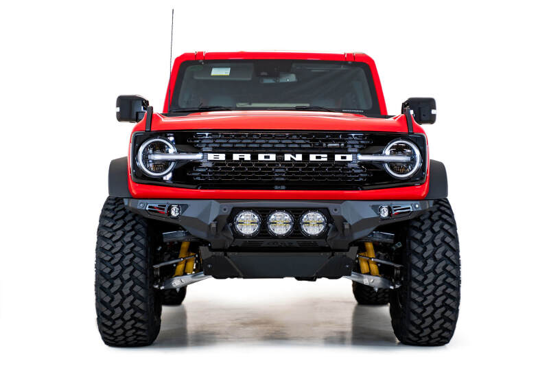 Addictive Desert Designs F230194130103 21-22 Ford Bronco Bomber Front Bumper (w/ 3 Rigid 360 Mounts)