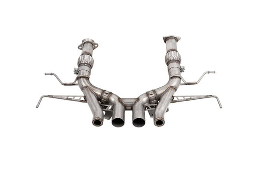CORSA Performance 21113 Corsa 23-25 Chevrolet Corvette C8 Z06 3in Valved Cat-Back Exhaust Muffler Delete Track Systemw/o Tip