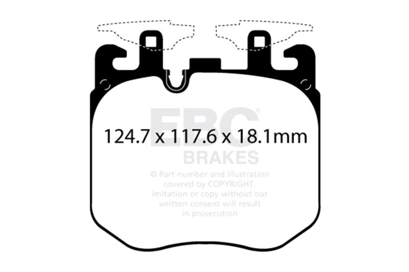 EBC DP32304C 2019+ BMW X5 3.0T / 2020+ BMW X6 4.4TT M50 (G05/G06/G07) Redstuff Front Brake Pads