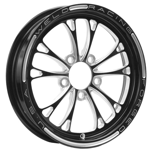 Weld Racing WEL84B-15274 V-Series Frnt Drag Wheel Blk 15x3.5 5x4.75BC 1.75