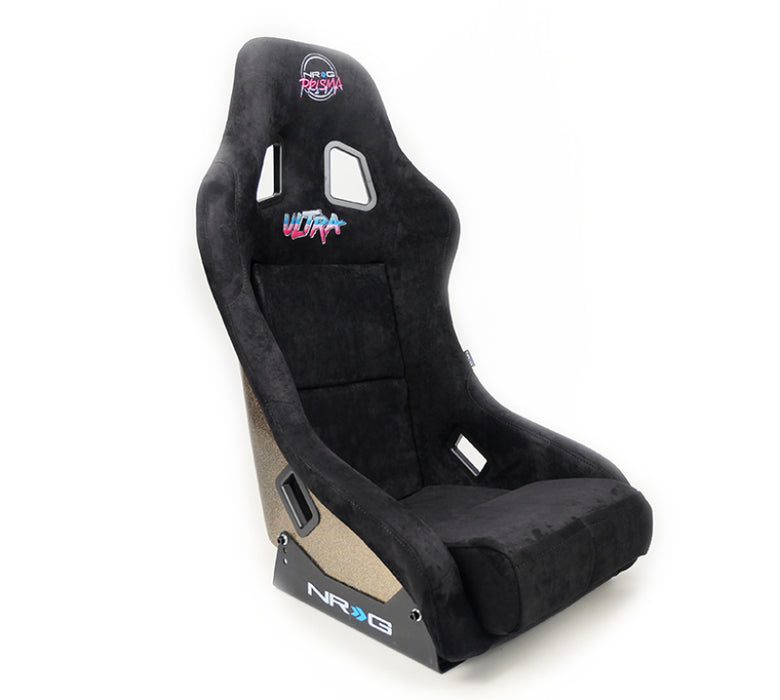 NRG FRP-303BK-ULTRA FRP Bucket Seat ULTRA Edition - Medium (Black Alcantara/Gold Glitter Back)