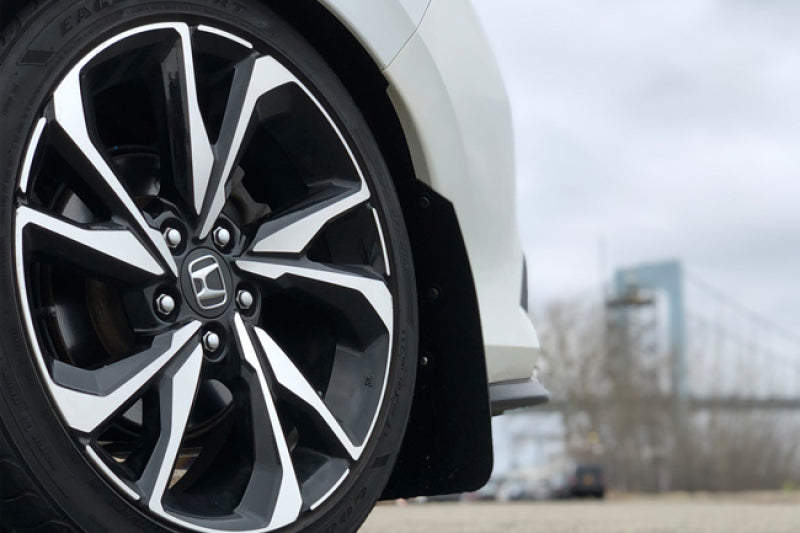 Rally Armor MF50-UR-BLK/DGRY 16-21 Honda Civic Si Black UR Mud Flap w/Dark Grey Logo