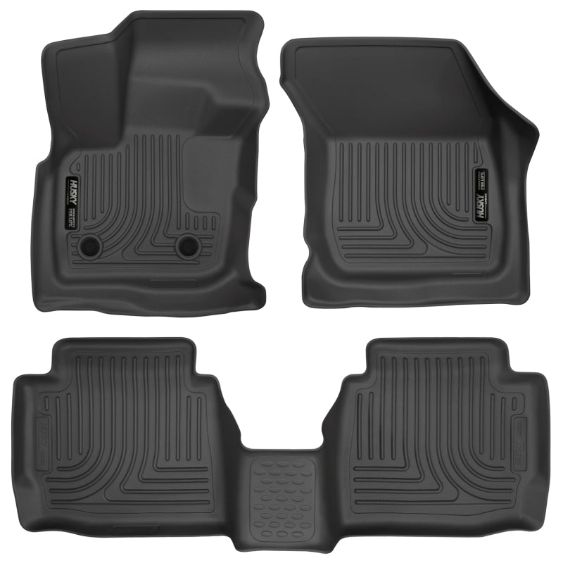 Husky Liners 98791 17 Ford Fusion / 17 Lincoln MKZ Black Front and 2nd Row Floor Liners